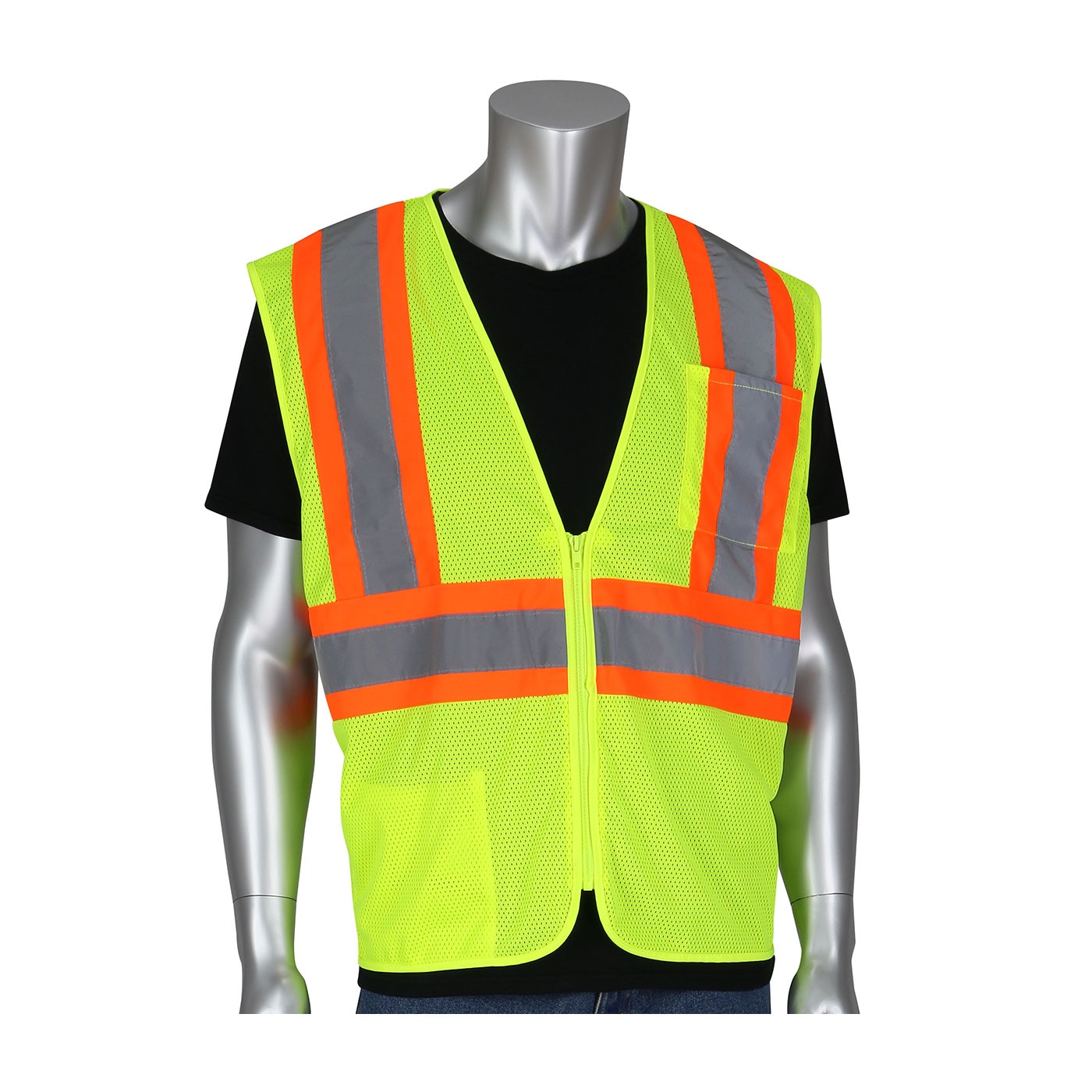 PIP ANSI Type R Class 2 Lime Safety Vest - Utility and Pocket Knives